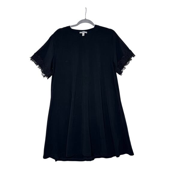 COS Dresses & Skirts - COS T-Shirt Dress Women's Large Short Sleeve Lace Crochet Trim LBD